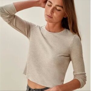 Reformation Jackie Ribbed Long Sleeve